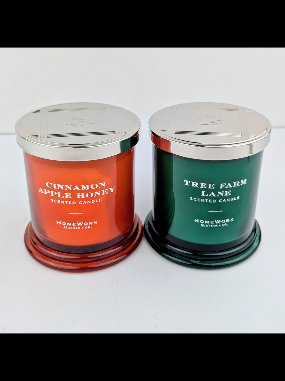 Homeworx Cinnamon Apple Honey & Tree Farm Lane Scented Candles *Read*